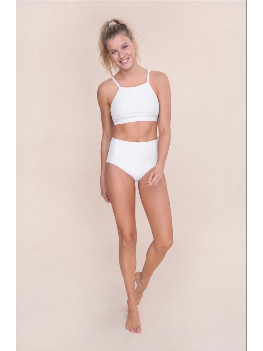 NWOT Mono B Bikini, White, Large